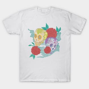 Duo Skull Flower T-Shirt